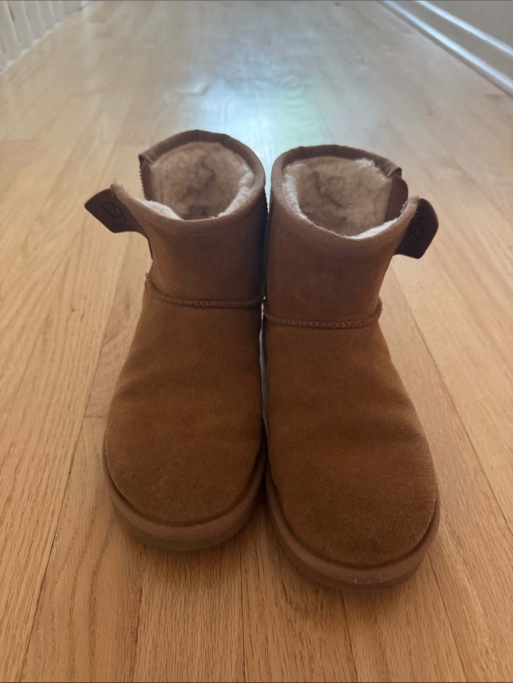 UGG Chestnut Suede Short Zip Boot